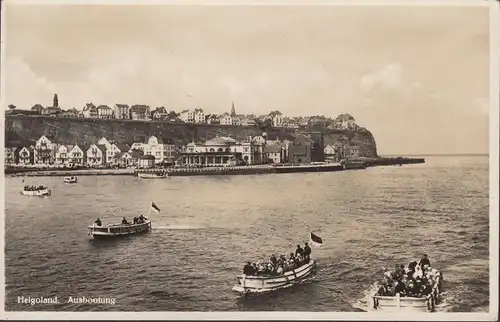 Helgoland, bateau, vue de la ville, couru en 1933