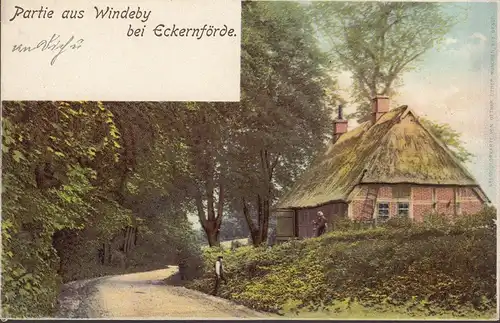 Partie de Windeby, Maison de Reetdach, incurvée