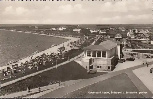 Büsum, Südstrand vom Leuchtturm gesehen, gelaufen 1958