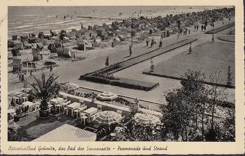 Grömitz, Promenade, Strand, Terrasse, gelaufen 1959