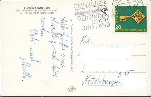 Kuddewörde, Clemens Schultz Heim, gelaufen 1969