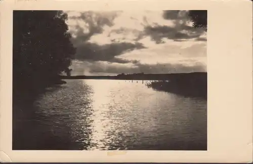 Lychen, Abend am Großen Lychen See, gelaufen 1959