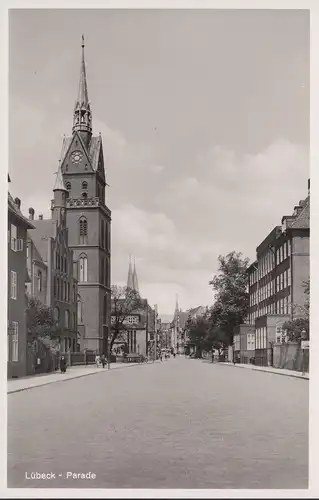 Lübeck, Parade mit Kirche, ungelaufen