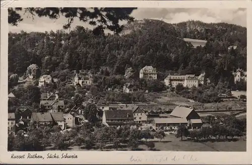 Rathen, Stadtansicht, gelaufen 1955