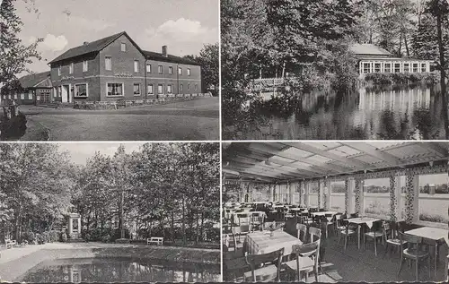 Veddelbrook, auberge de Wolter, étang, croix, salle à manger, couru 1965