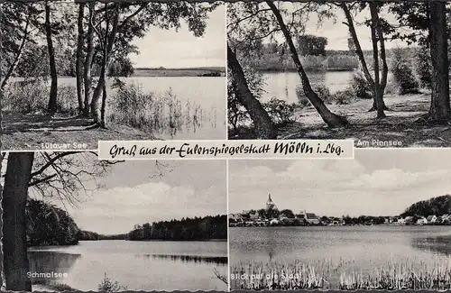 Mölln, Pinnsee, Lütauer See, Schmalsee, Stadtansicht, gelaufen 1964