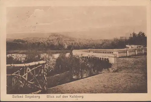 Solbad Segeberg, Blick auf den Kalkberg, gelaufen 1925
