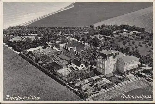 AK Niendorf, Antoniushaus, Fliegeraufnahme, gelaufen 1938