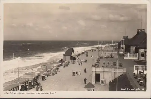 Sylt, Westerland, promenade de plage, poste de terrain, couru en 1944