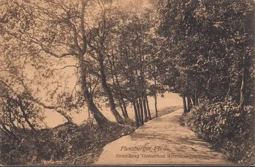 Flensburg, Strandweg Ostseebad Wasserleben, gelaufen 1913