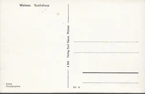 Weimar, Goethehaus, ungelaufen