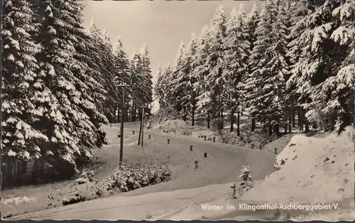 Winter im Klingenthal-Aschberggebiet, ungelaufen- datiert 1959