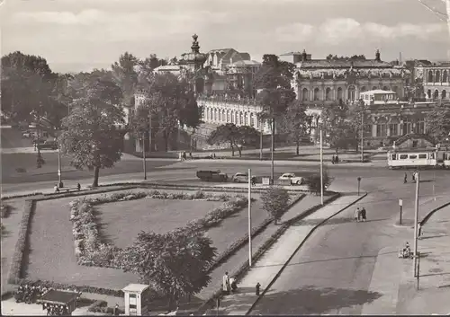 Dresde, poste et Ostra allée, couru en 1960
