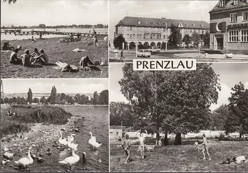 Prenzlau, Badeanstalt, Hotel Uckermark, Uckersee, gelaufen 1977