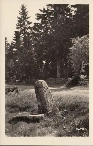 Alter Grenzstein am Rennsteig, ungelaufen