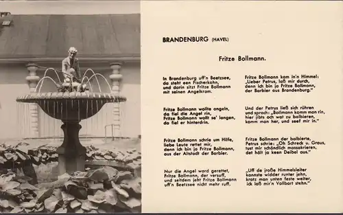 Brandenburg, Wasserspiele, Fritze Bollmann, gelaufen 1970