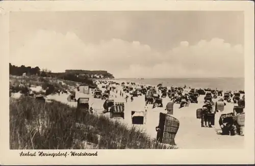 Seebad Heringsdorf, Weststrand, gelaufen 1957