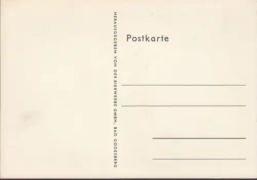 Bad Godesberg, Bierwerke Reklamekarte, ungelaufen