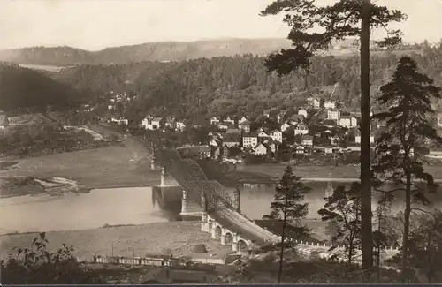 Rathmannsdorf, vue de ville, pont, non-roulé