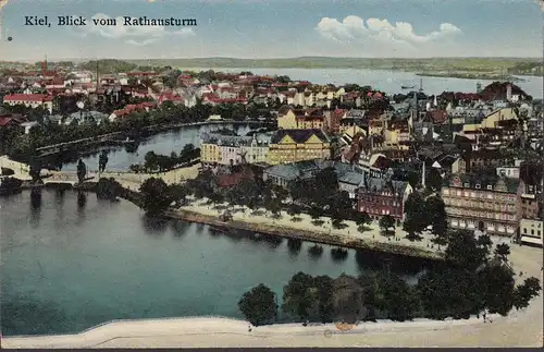 Kiel, vue de la tour de l'hôtel de ville, couru