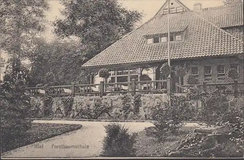 Kiel, école des arbres forestiers, courrier de campagne, couru en 1914