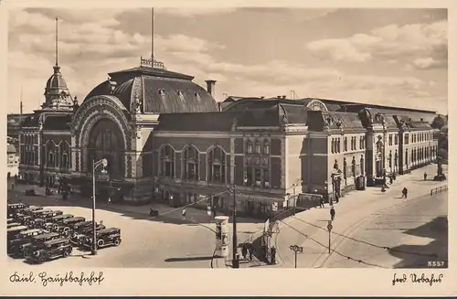 Kiel, Hauptbahnhof, Litfaßsäule, Autos, ungelaufen