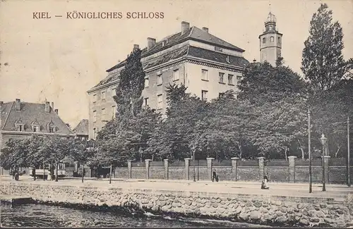 Kiel, Königliches Schloß, Marine Post, gelaufen 1918
