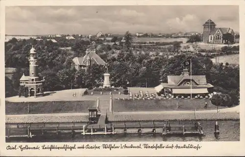 Kiel, Leuchtturm, Denkmal, Kirche, HK Beflaggung, gelaufen 1938