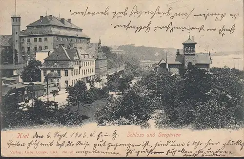 Kiel, château et jardin de mer, couru en 1903