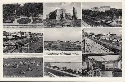 Büsum, Camping Erlengrund, Muschelsaal, Plage, Jardin de mer, couru 1956