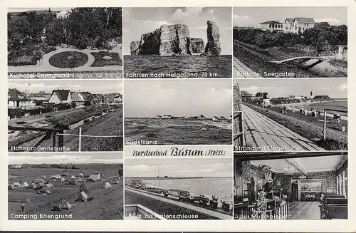 Büsum, Camping Erlengrund, Muschelsaal, Strand, Seegarten, gelaufen 1956