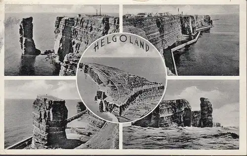 Helgoland, vue sur les îles, couru en 1953