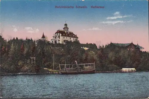 Malente-Gremsmühlen, Kellersee, Kurhaus, Dampfer, ungelaufen