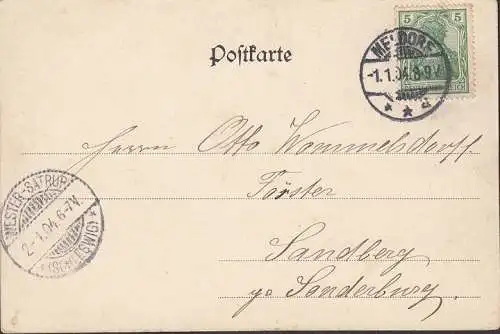 Meldorf, Dithmarscher Museum, Marcus Swynscher Pesel, gelaufen 1904