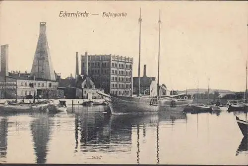 AK Eckernförde, Partie am Hafen, Schiffe, ungelaufen