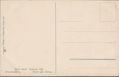 Gremsmühlen, Partie am Diecksee, ungelaufen