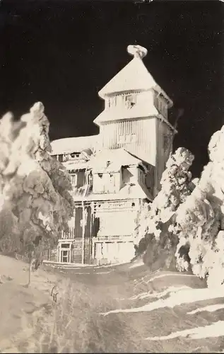 Oberwiesenthal, Fichtelberghaus en hiver, inachevé