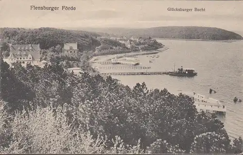 Flensburg, Flensbourg Förde, Glücksburger Baie, Feldpost, couru 1917