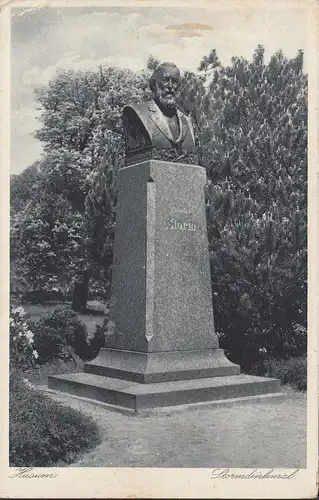 Husum, Stormdenkmal, gelaufen 1933