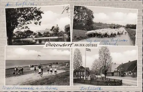 Stakendorf, Dorfpaltz, Dorfteich, Strandpromenade, gelaufen 1967