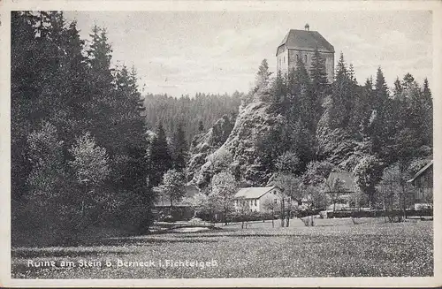 Bad Berneck, ruines sur la pierre, couru en 1930