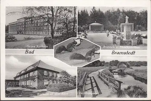 Bad Bramstedt, Kurhaus an den Auen, Fontaine, Musikpavillon, Stücke, Feuillée 1956