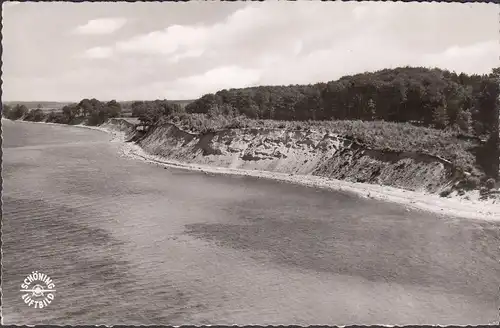 Eckernförde, Steilküste bei Altenhof, Fliegeraufnahme, gelaufen 1961
