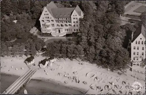 Glücksburg, Hotel, Strand, Brücke, Fliegeraufnahme, ungelaufen