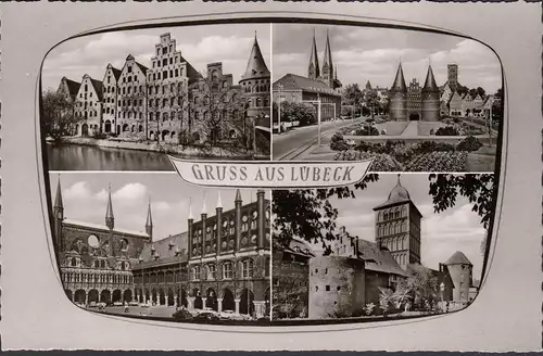 Gruss aus Lübeck, Stadtansichten, ungelaufen