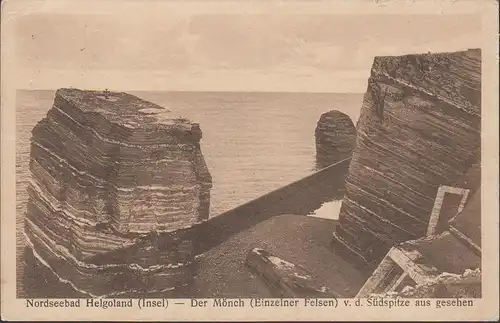 Helgoland, Der Mönch von der Südspitze gesehen, gelaufen