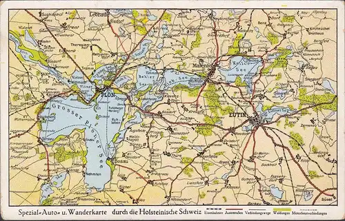 Carte spéciale voiture et randonnée, Suisse Holsteinaise, Forsthaus Uschauee