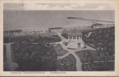 Timmendorfer Strand, Musikpavillon, gelaufen 1920