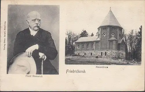 Friedrichsruh, Fürst Bismarck, Mauseleum, gelaufen 1905