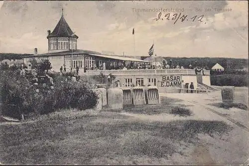 AK Timmendorfer Strand, Bei der Terrasse, gelaufen 1912